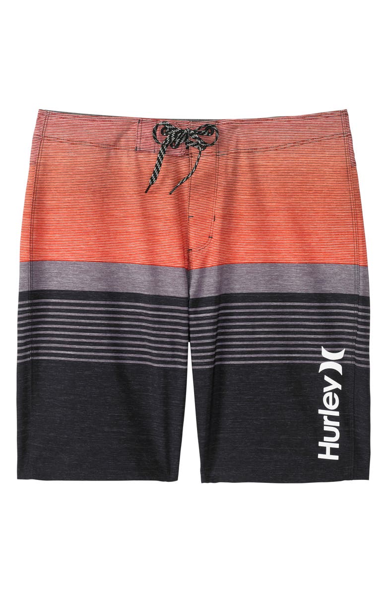 Hurley Epic Ombré Stripe Swim Trunks, Main, color, 