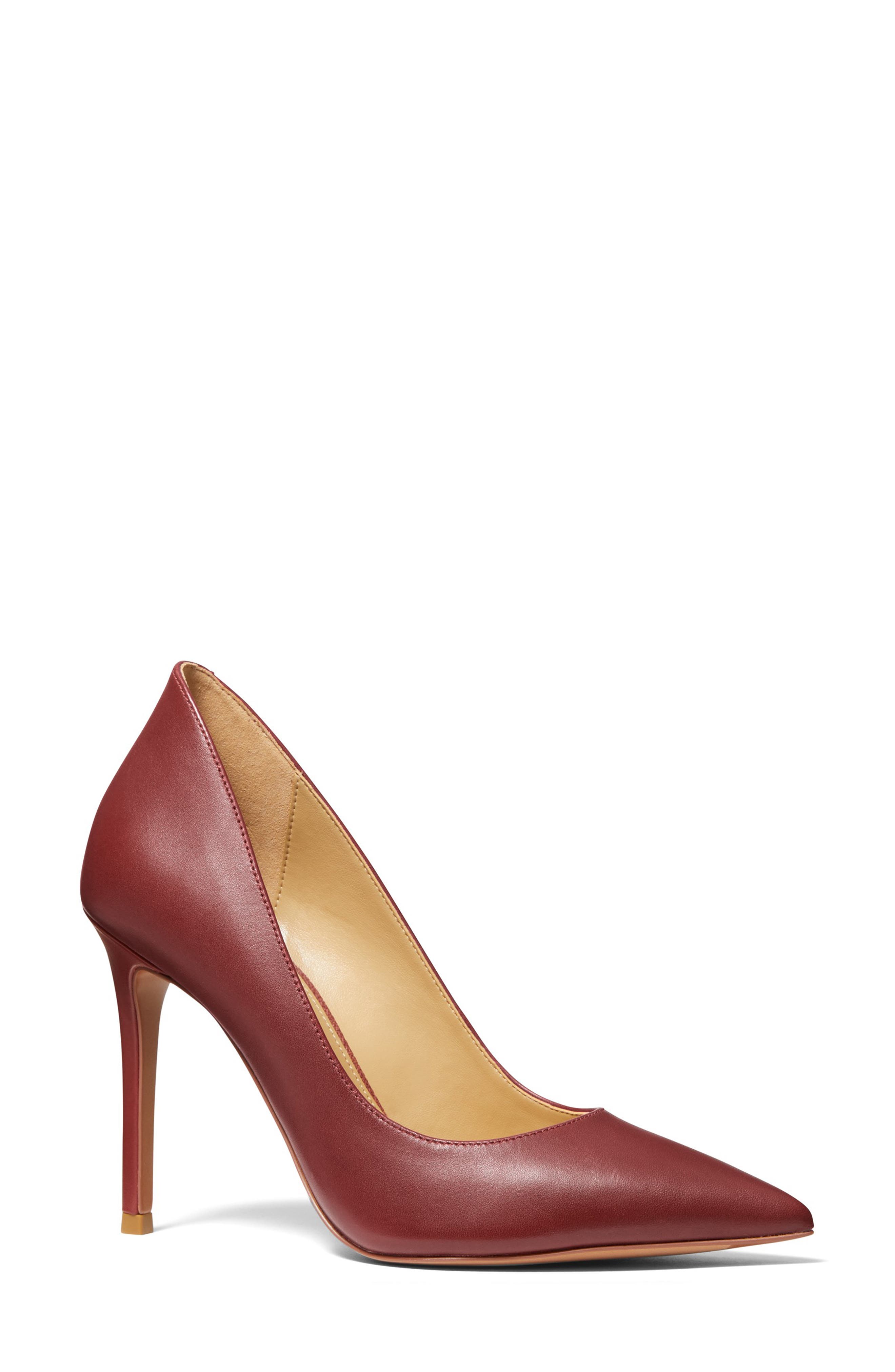 Keke Pointed Toe Pump, Main, color, BRANDY
