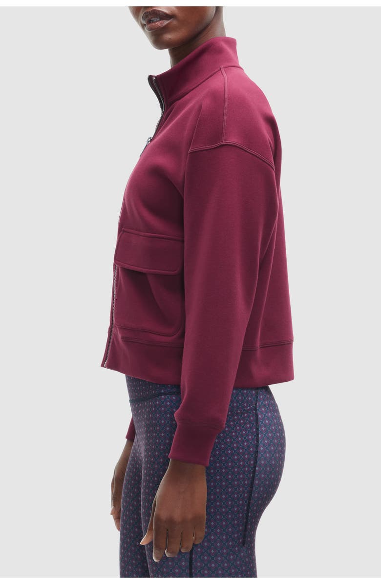 Peloton Tech Double Knit Full Zip, Alternate, color, Red Grape