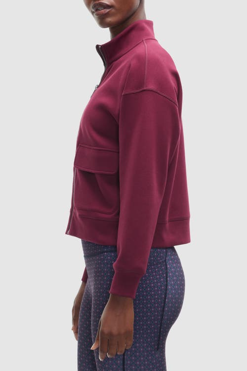 Peloton Tech Double Knit Full Zip In Red Grape