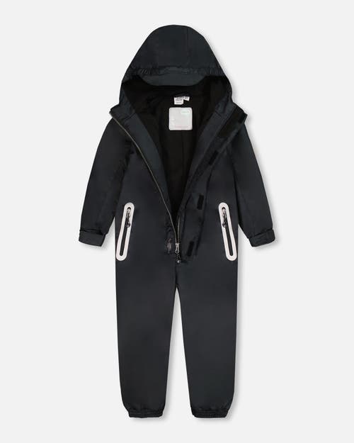 Deux Par Deux Little Kids Unisex Solid Mid-season One-piece Outerwear Black In Black