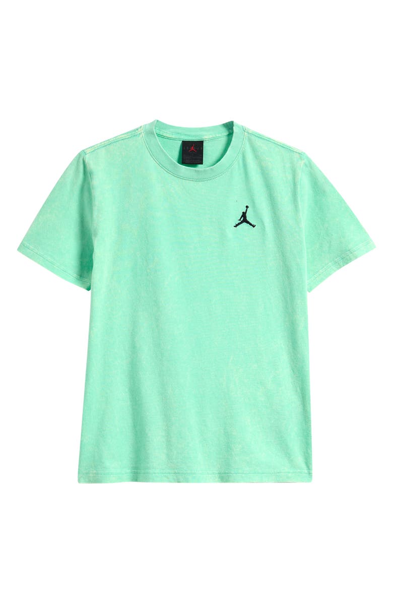 Jordan Kids' Jumpman Embroidered Cotton T-Shirt, Main, color, Green Glow
