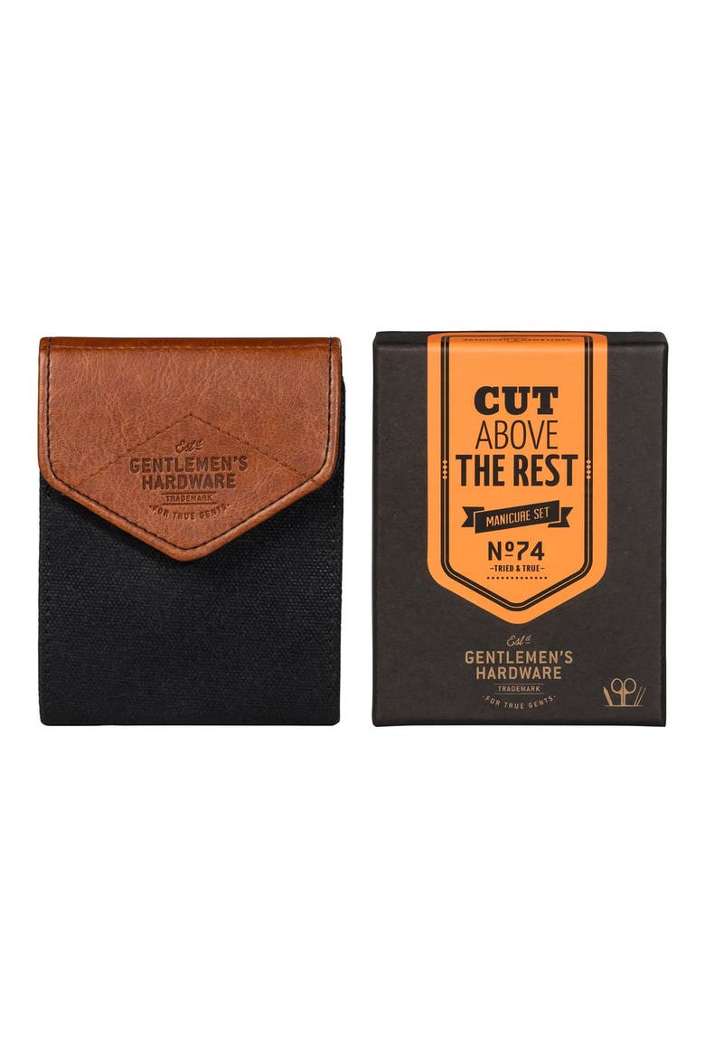 Gentleman's Hardware Manicure Set, Alternate, color, BLACK