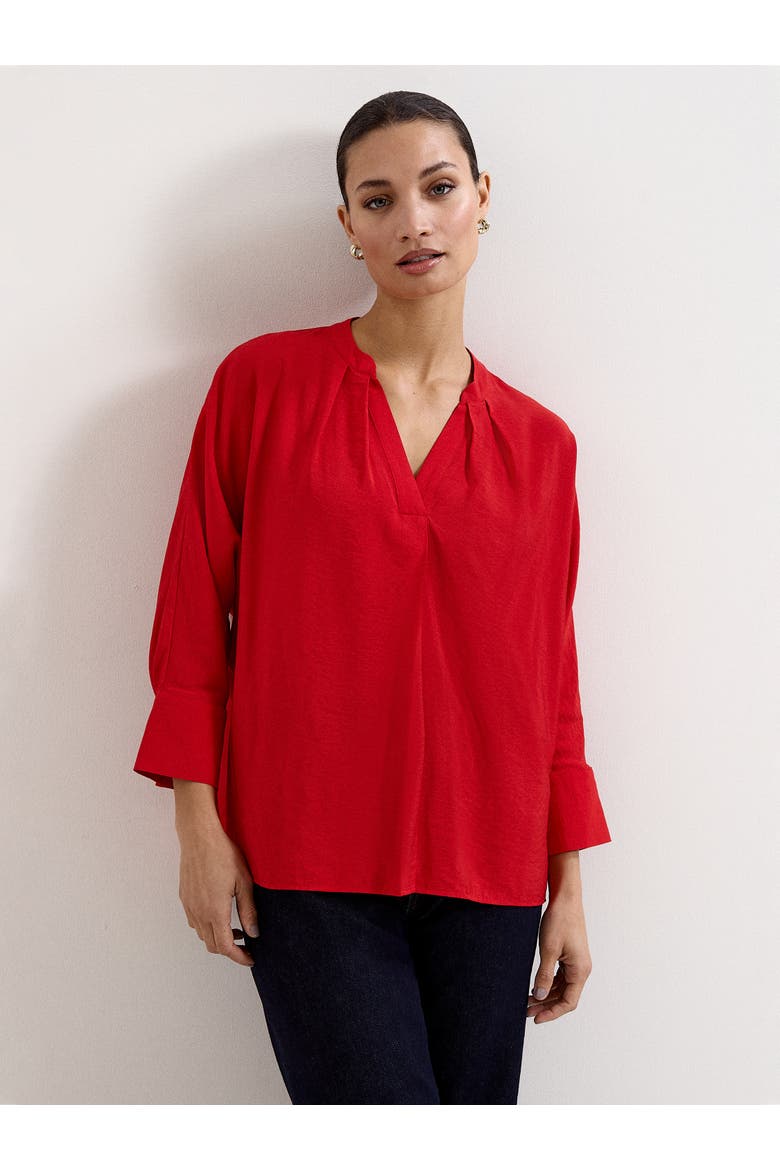 Cynthia V-Neck Blouse, Main, color, Red