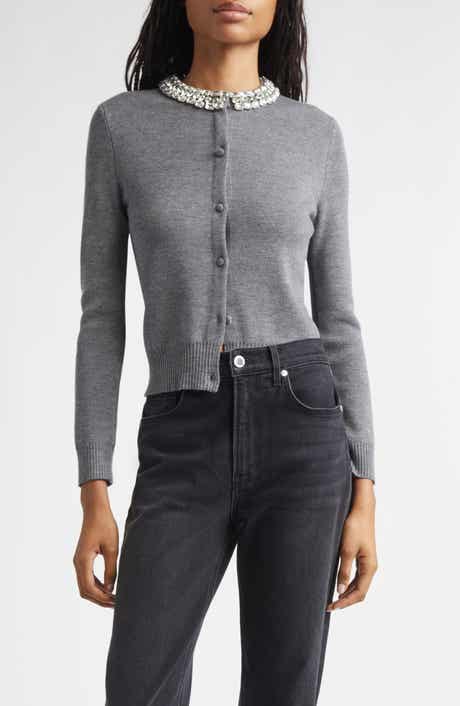 Veronica Beard Daro Embellished Collar Cardigan