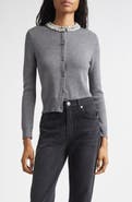Veronica Beard Daro Embellished Collar Cardigan