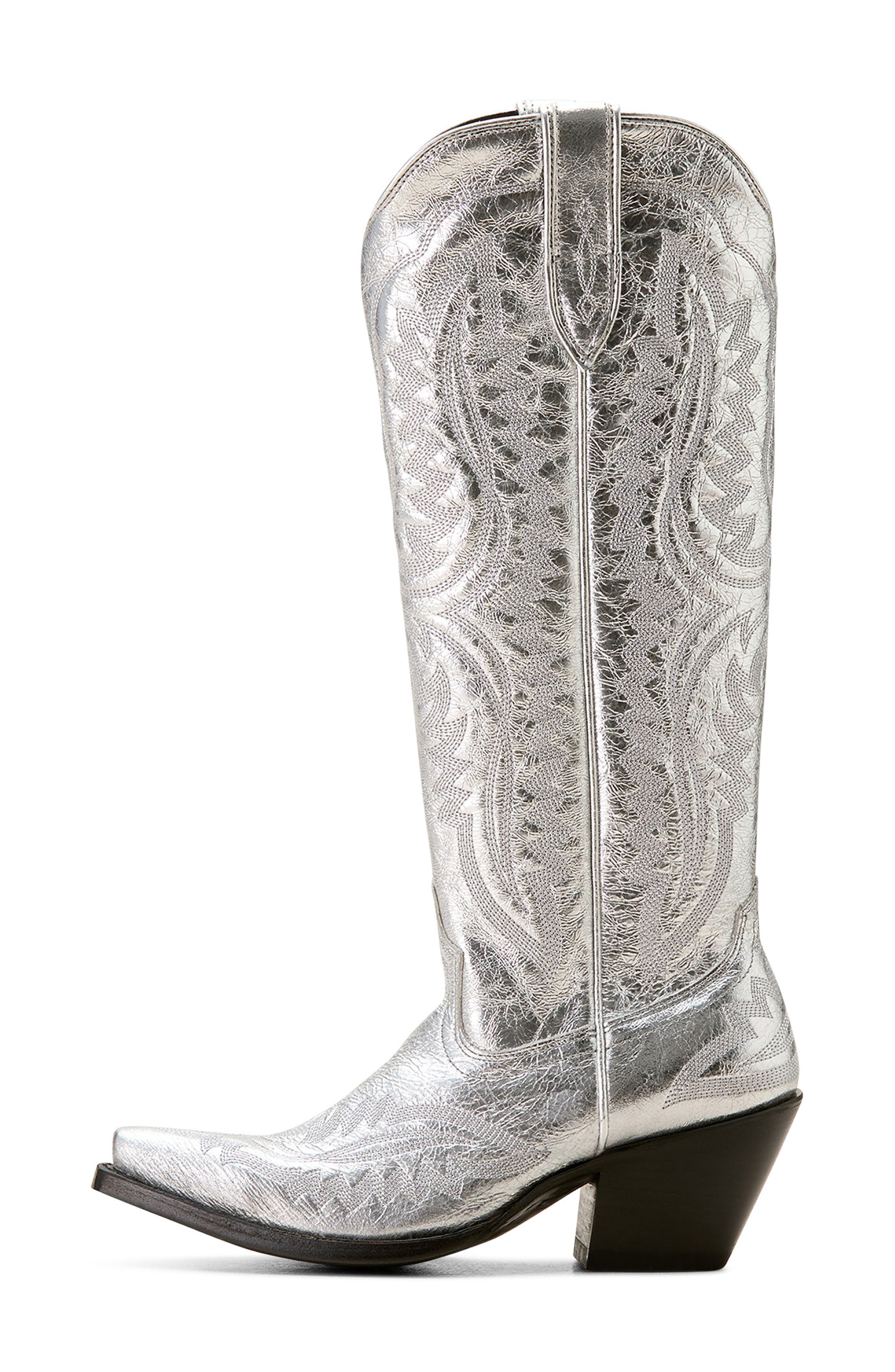 Ariat Casanova Western Boot, Alternate, color, Silver Shine