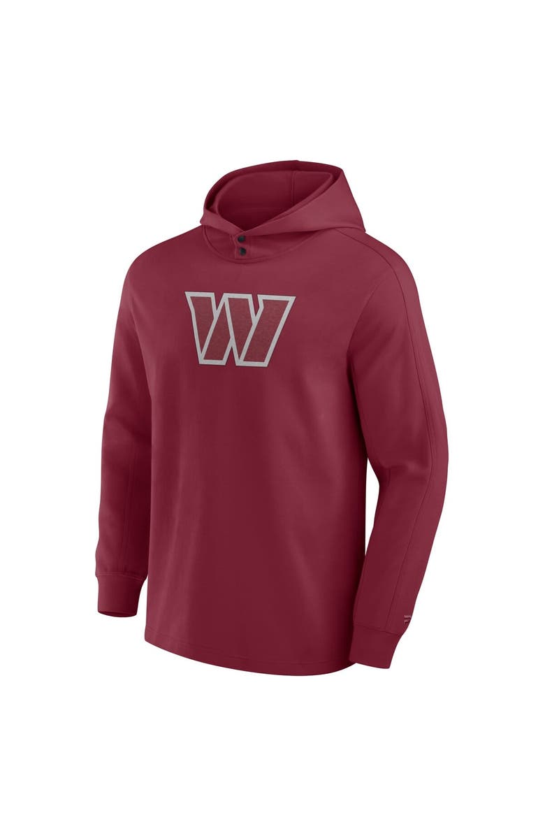 FANATICS Men's Fanatics Burgundy Washington Commanders Elements Blaze Tri-Blend Long Sleeve Hoodie T-Shirt, Alternate, color, Burgundy