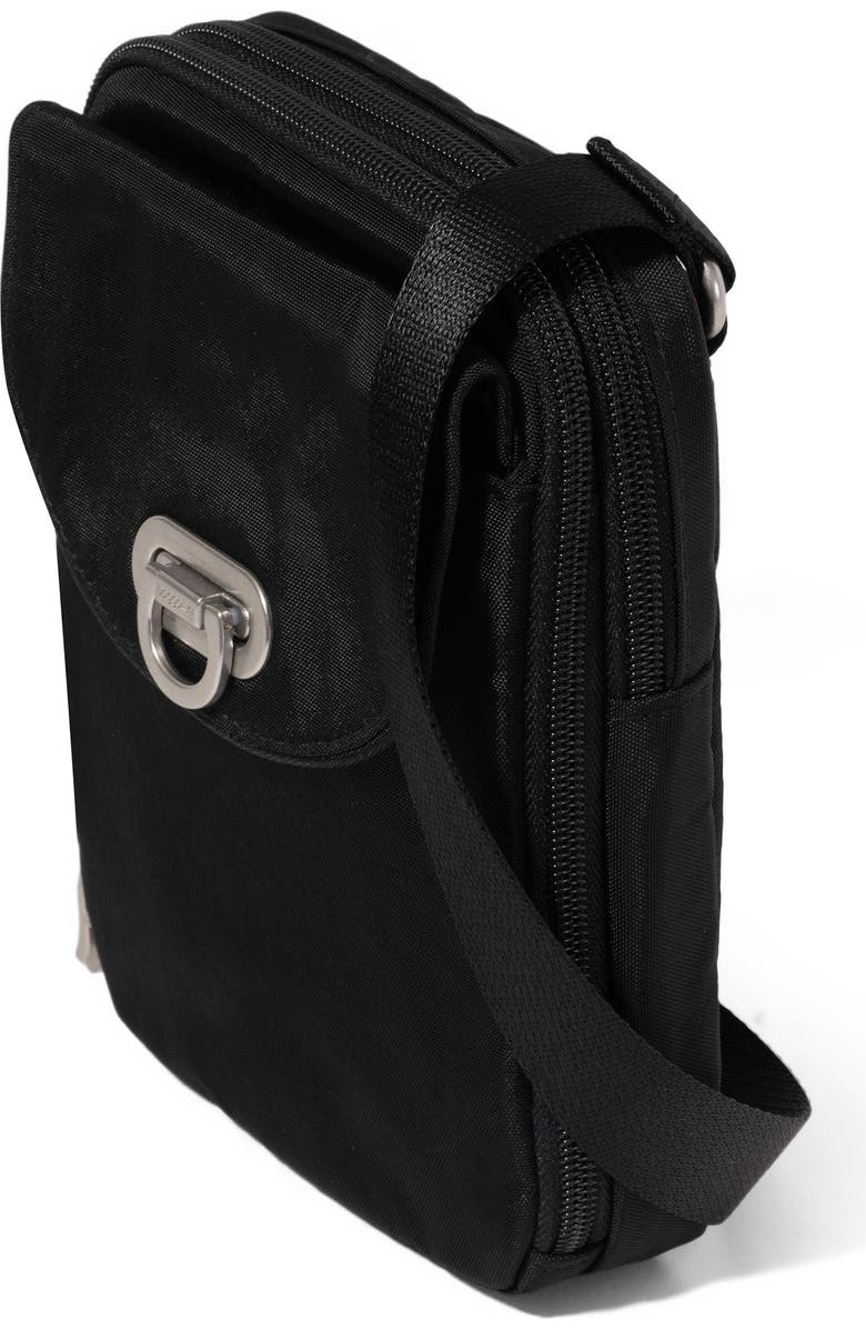 BAGGALLINI Coastal Flip Lock Venture Crossbody, Alternate, color, Black