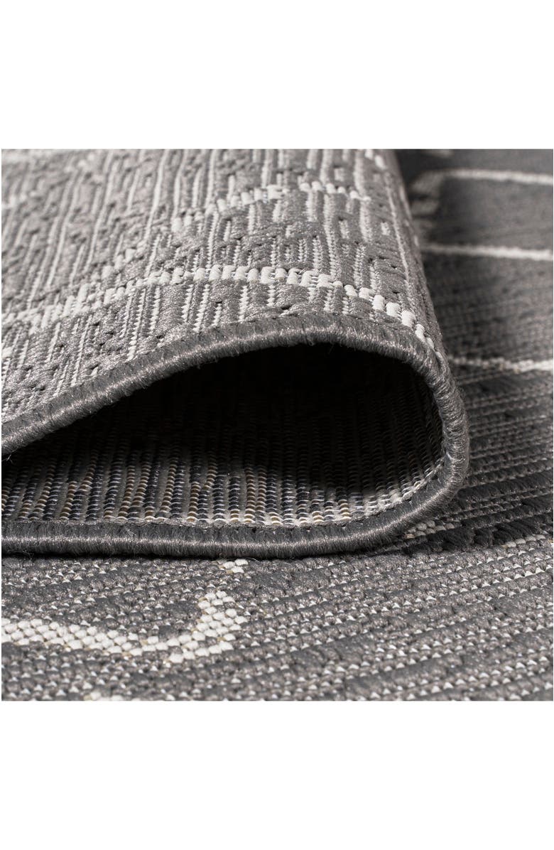 JONATHAN Y Madaba Moroccan Trellis Indoor/Outdoor Area Rug, Alternate, color, Gray/Cream
