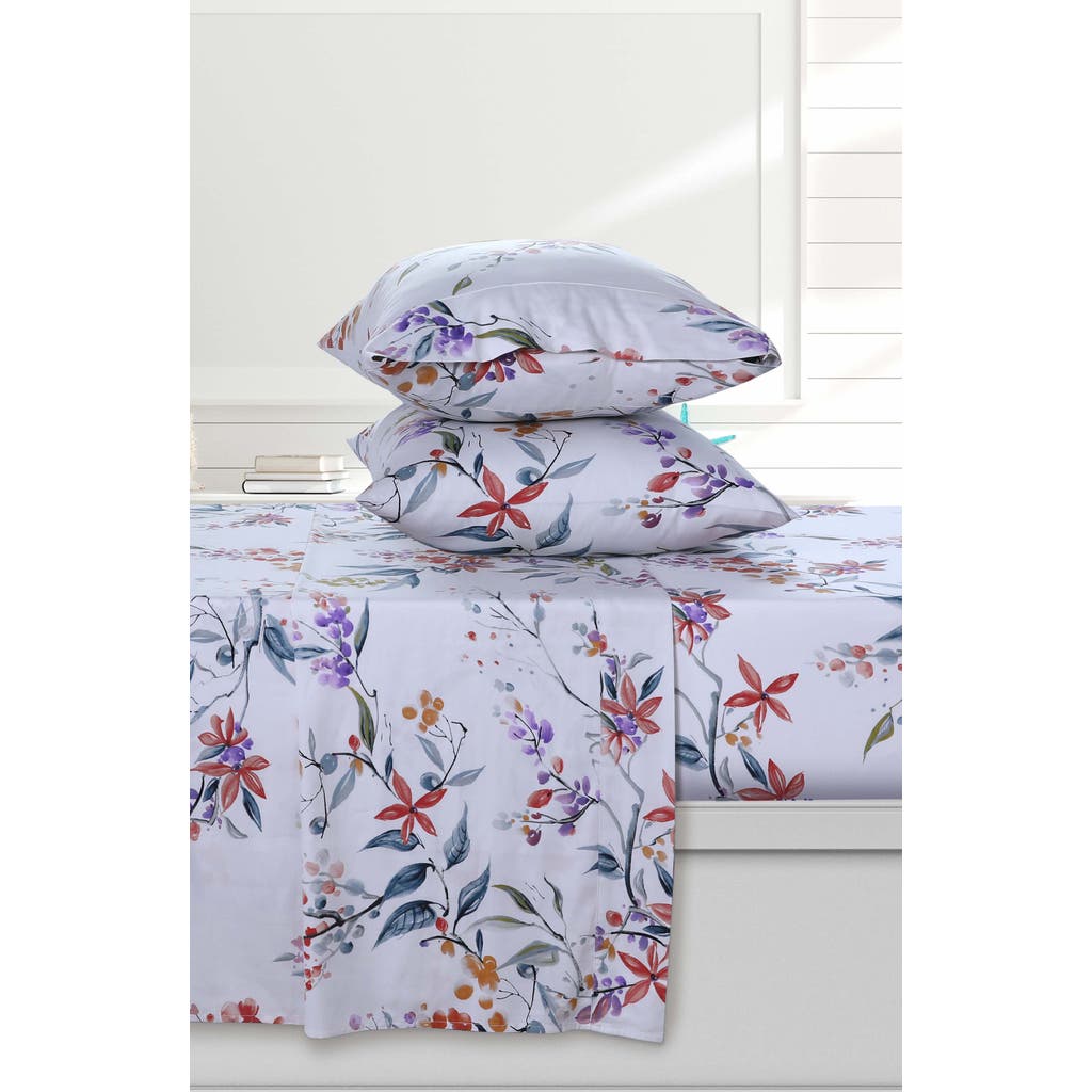 Azores Home 300 Thread Count Organic Cotton Sheet Set In Multi