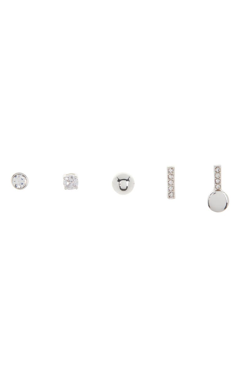 DKNY Mismatched Crystal Stud Earring Set, Main, color,