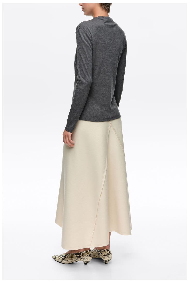 T-shirt with Lace Waist, Alternate, color, DARK GREY