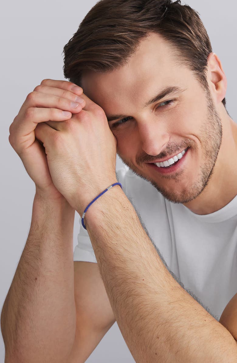 LAGOS Men's Anthem Three Station Ceramic Bracelet, Alternate, color, Silver