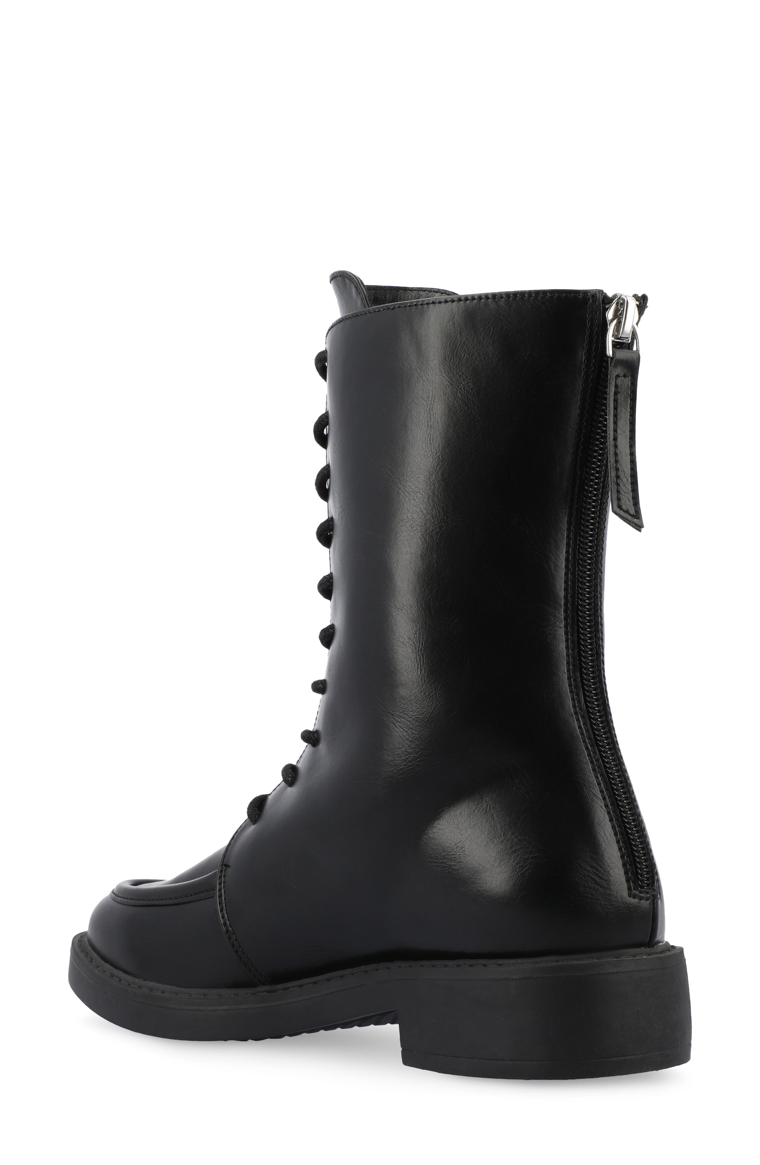 Journee Collection Nikks Combat Boot, Alternate, color, Black