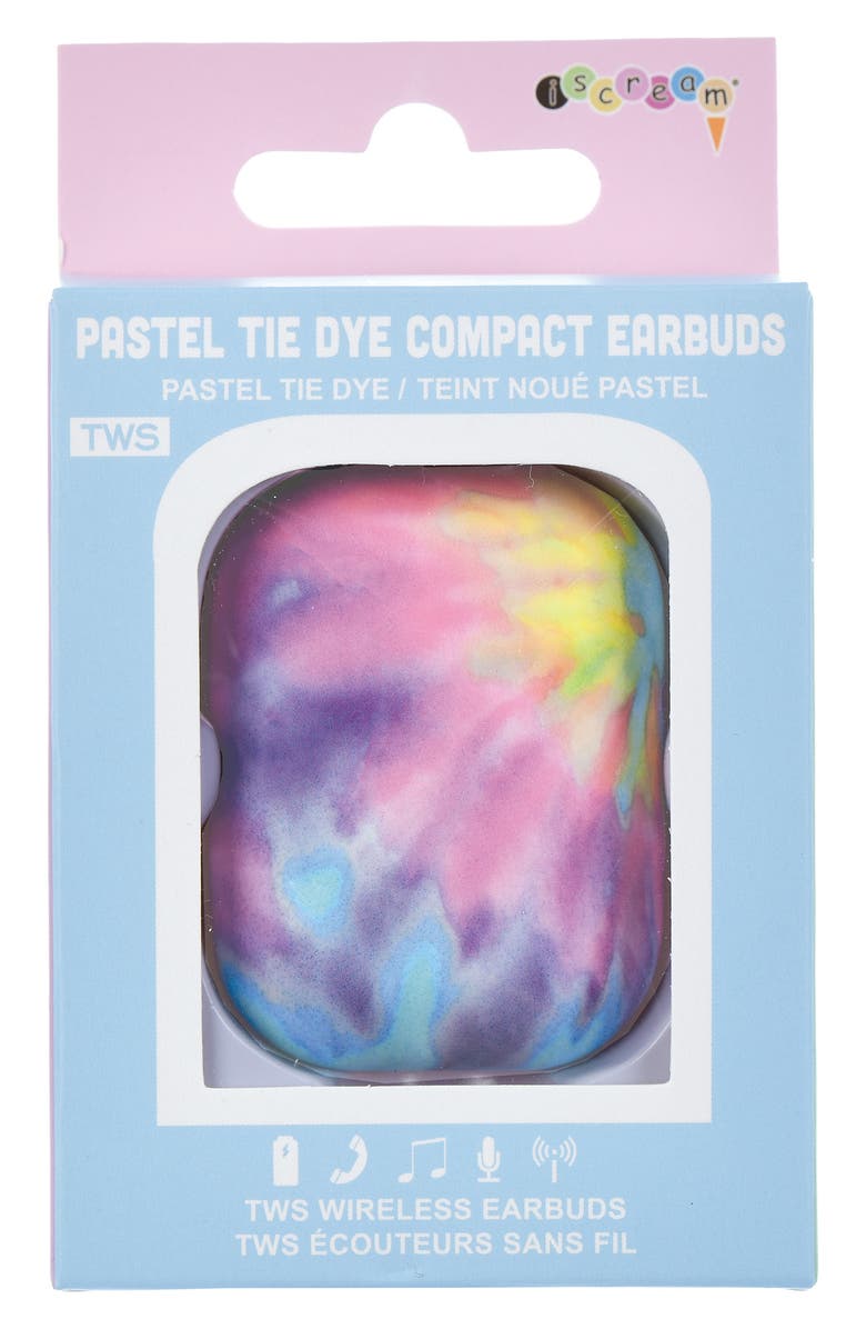 Iscream Pastel Tie Dye Earbuds with Case, Alternate, color, 