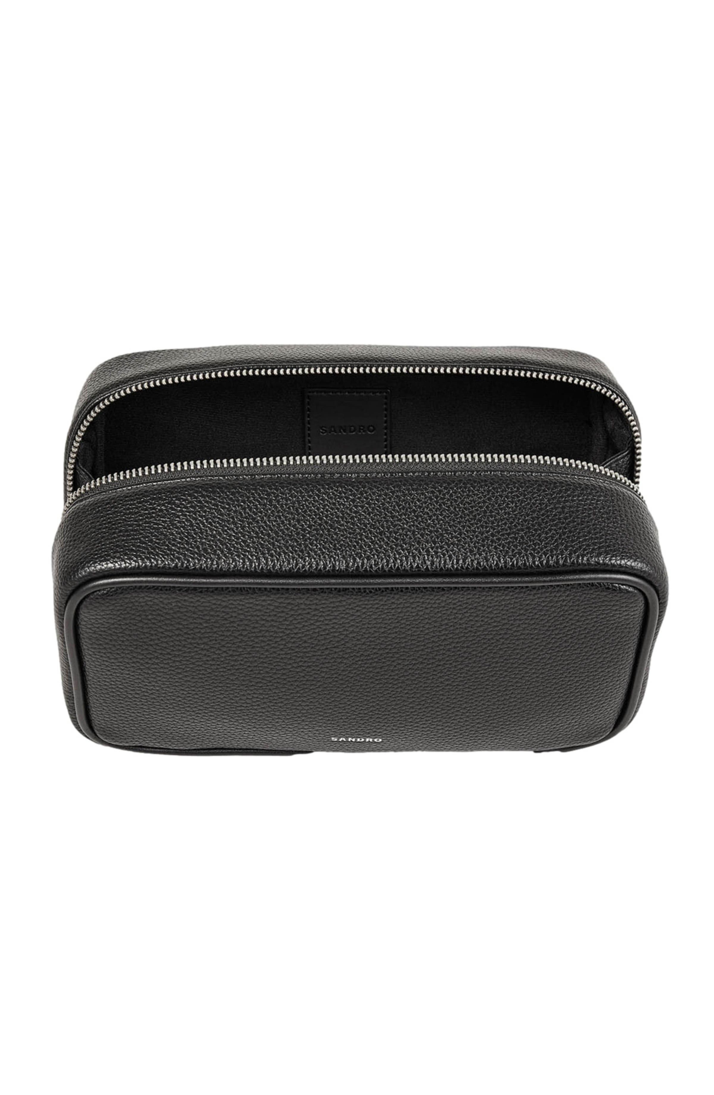 SANDRO Toiletry bag in grained fabric, Alternate, color, 
