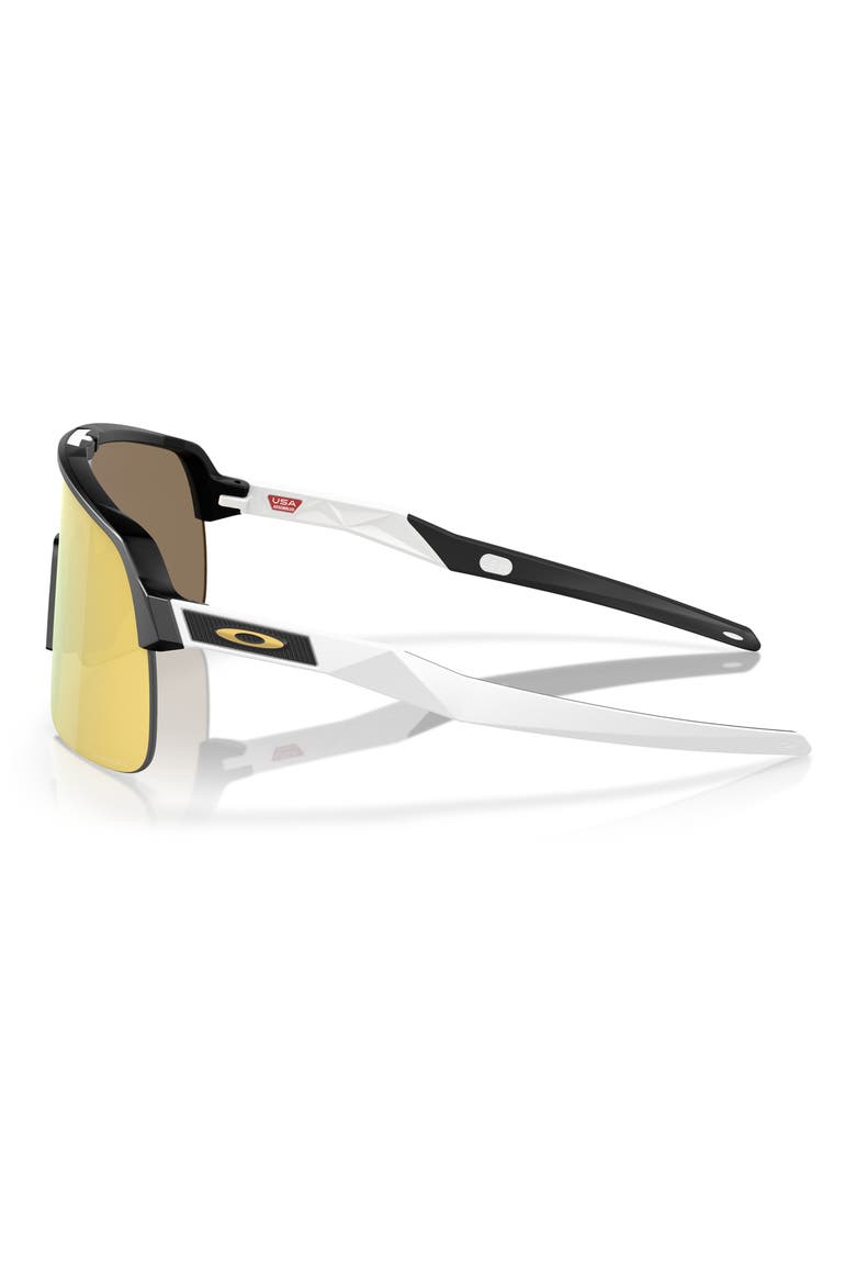 Sutro Lite 139mm Prizm™ Semirimless Wrap Shield Sunglasses, Alternate, color, LIGHT GOLD/ BLACK
