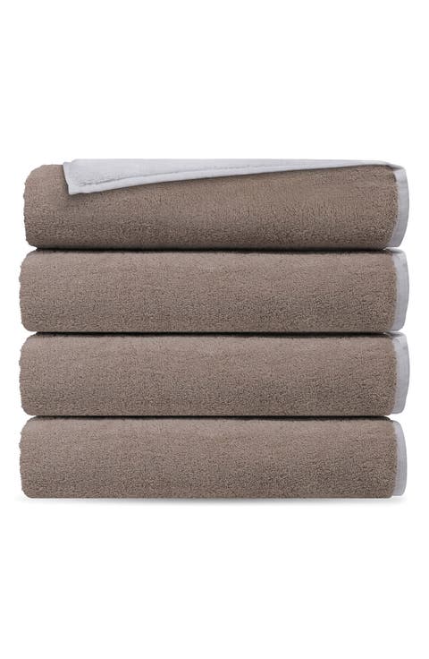 Set of 4 Double Face Turkish Cotton Washcloths