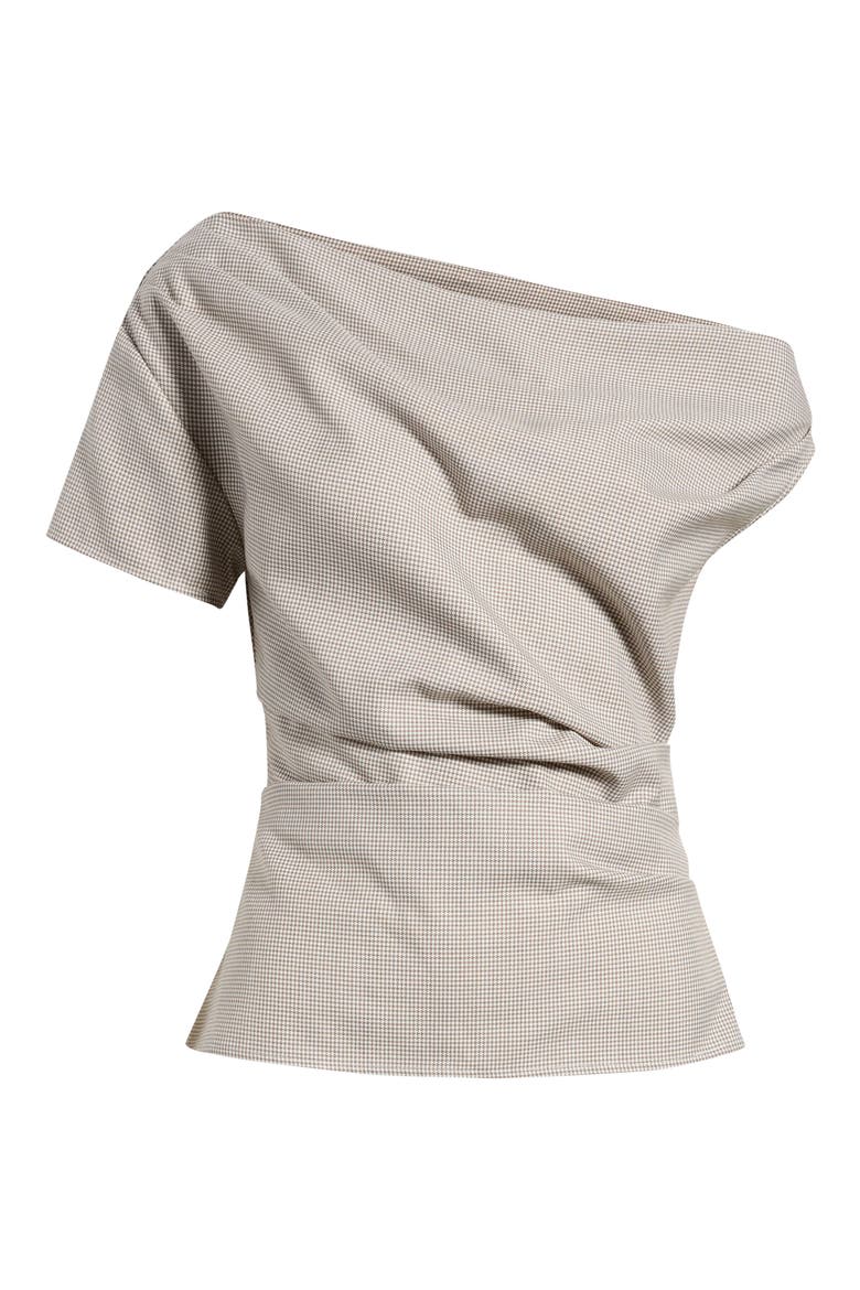 Draped Asymmetrical Wool Blend Top, Alternate, color, BEIGE