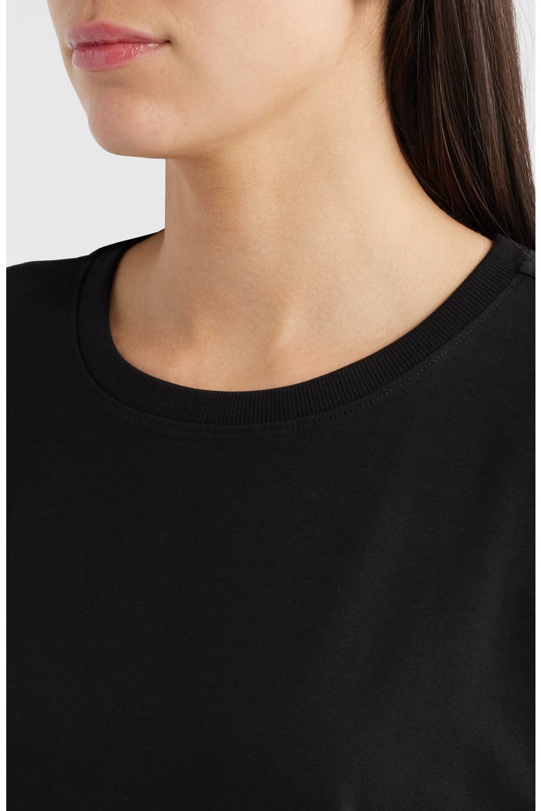 Crewneck T-Shirt Dress, Alternate, color, BLACK