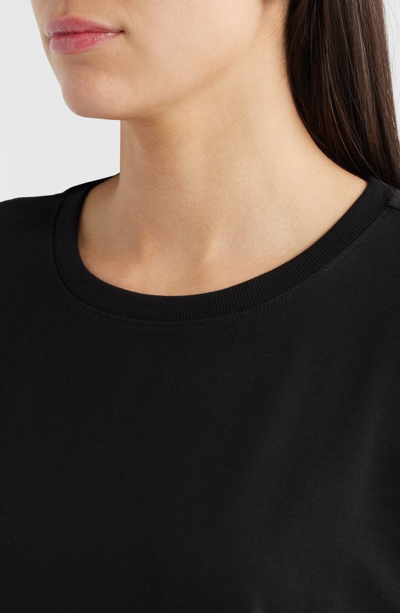 Eileen Fisher Crewneck T-Shirt Dress, Alternate, color, Black