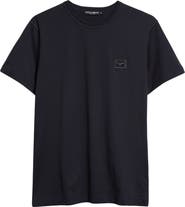 Dolce&Gabbana Logo Plate Crewneck Cotton T-Shirt