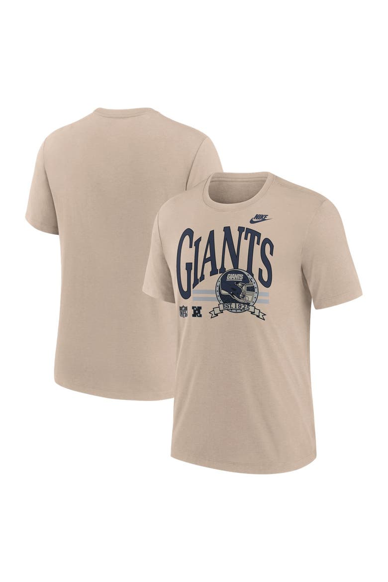 Men's Nike Sand New York Giants Rewind Tri-Blend T-Shirt, Main, color, Sand