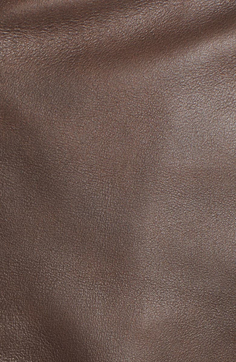 Missani Le Collezioni Leather Bomber Jacket, Alternate, color, 