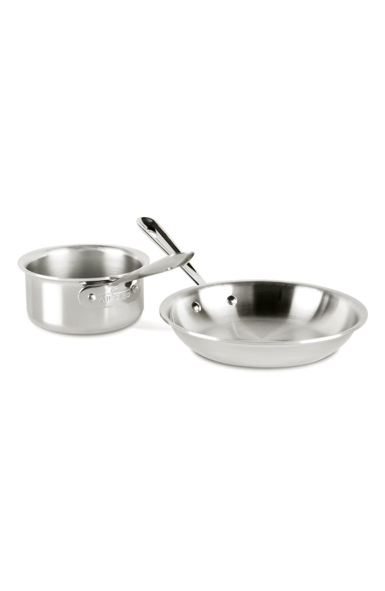 All-Clad 2-Piece D3 Stainless Steel Cookware Set, Main, color, 