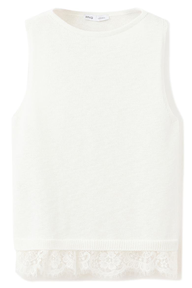 Lace Detail Knit Top, Alternate, color, ECRU