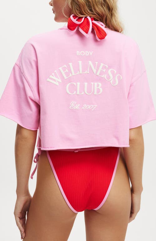 Cotton On Body Active Relaxed Cropped Tshirt In Millennial Pink Coconut Milk