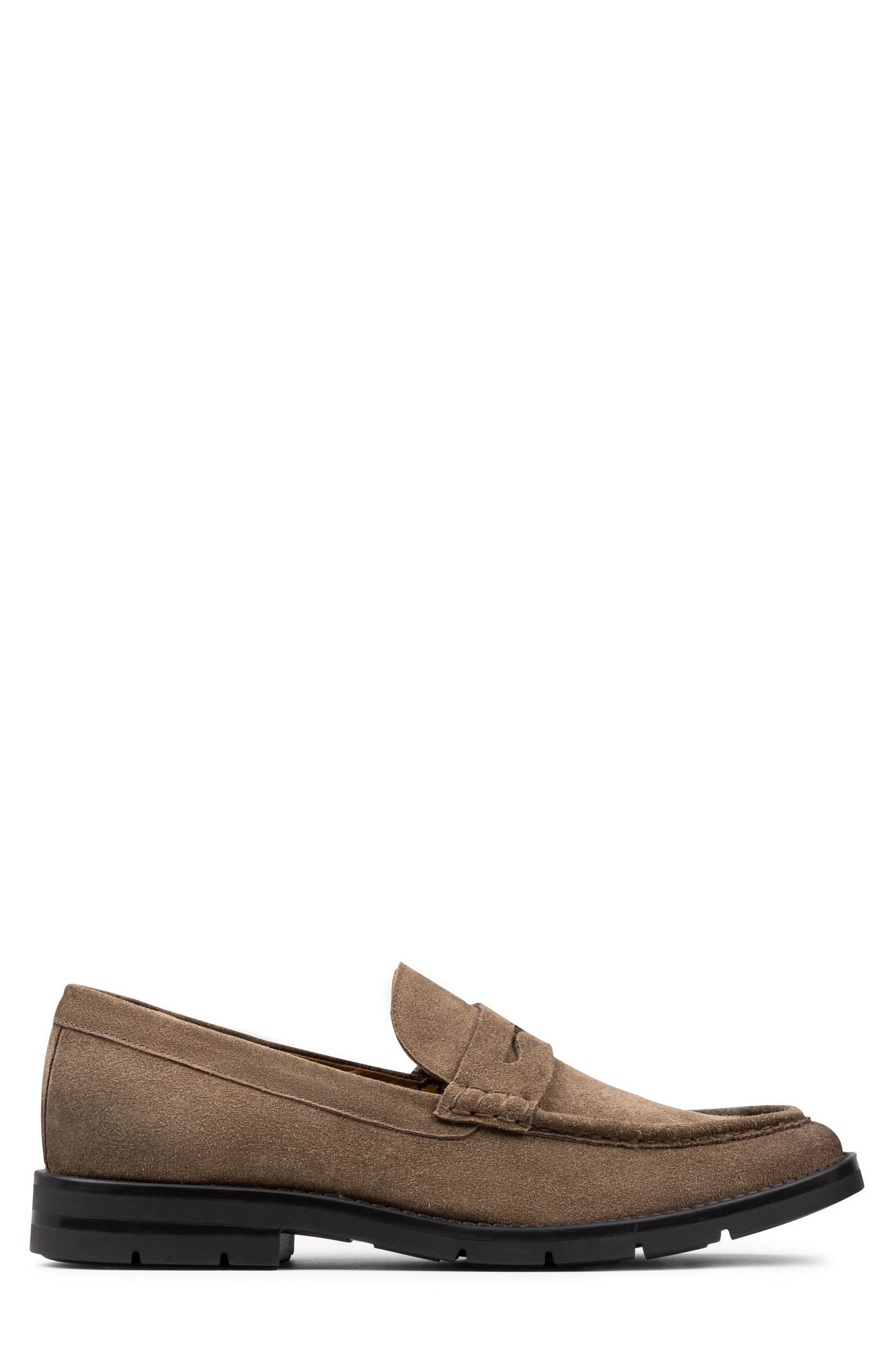 Caiden Penny Loafer, Alternate, color, DARK TAUPE