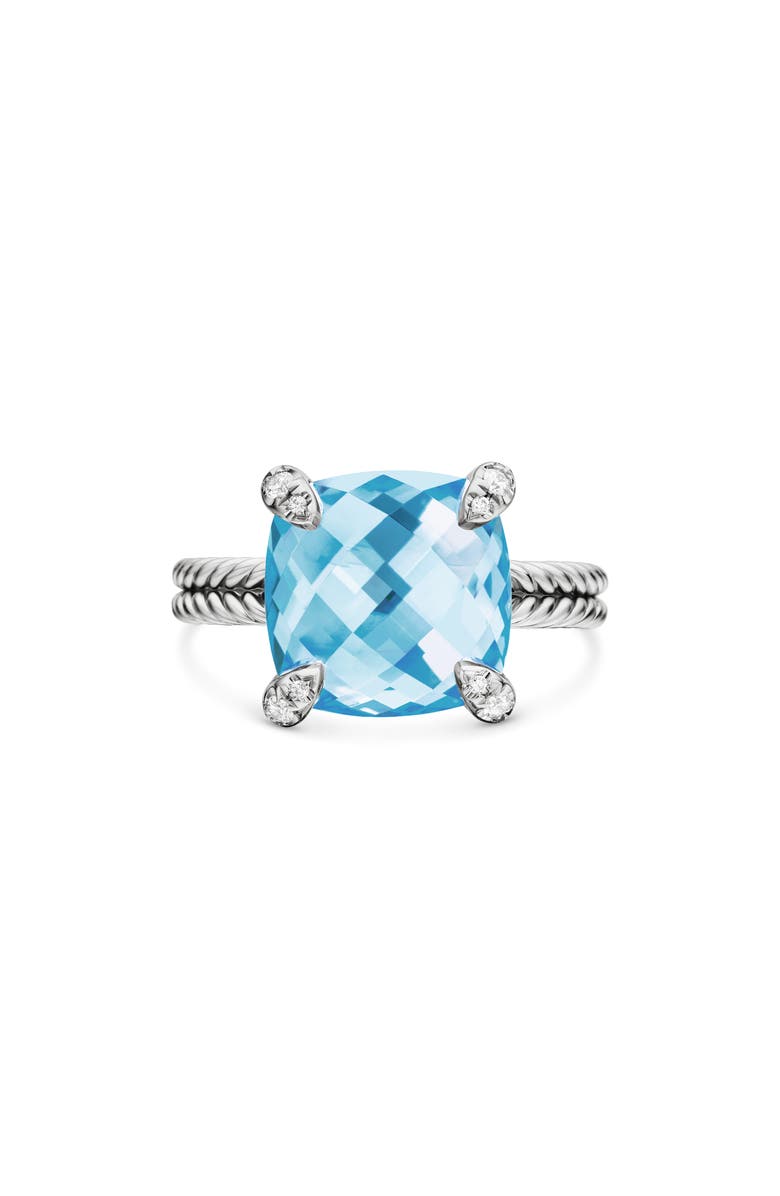 David Yurman Châtelaine Ring with Semiprecious Stone & Diamonds, Main, color, 