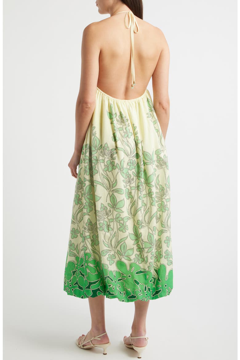 Dani Floral Print Midi Dress, Alternate, color, CREAM MULTI