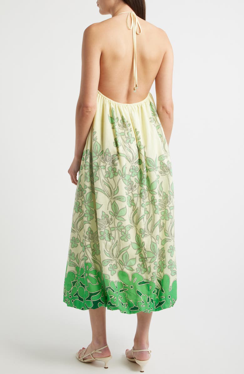 CIEBON Dani Floral Print Midi Dress, Alternate, color, Cream Multi