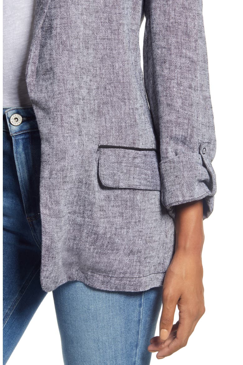 Boyfriend Blazer, Alternate, color, BLACK CROSSDYE