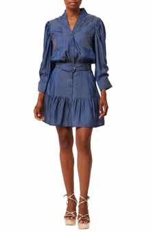 CIEBON Jaya Belted Long Sleeve Minidress