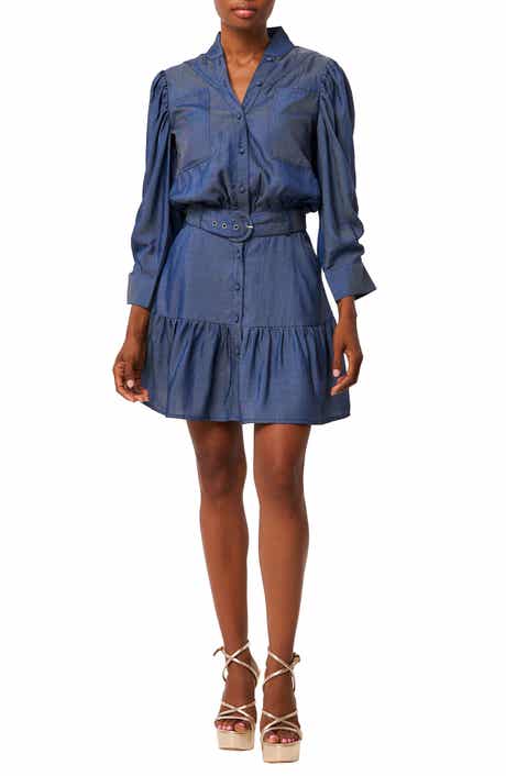 CIEBON Jaya Belted Long Sleeve Minidress