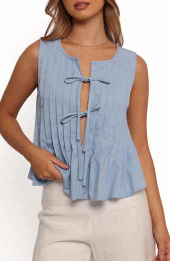 Petal & Pup Delia Tie Front Pleat Tank