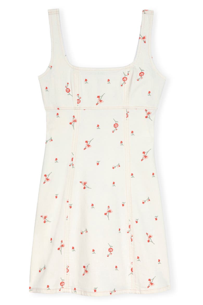 Altadena Floral Stretch Cotton Minidress, Alternate, color, ECRU ROMANTIC FLORAL