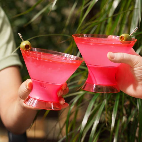 Host Martini Freeze Cooling Cup Set Of 2 In Punch Pink