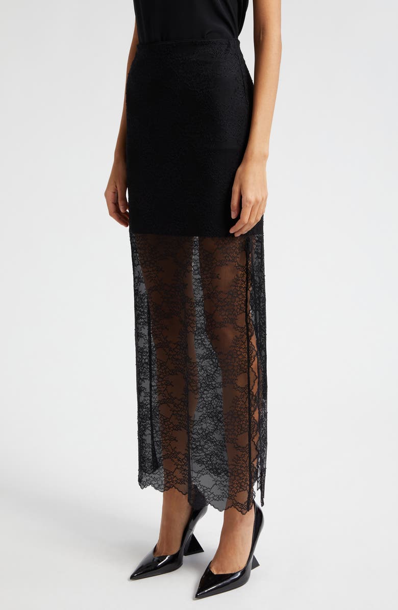 Alice + Olivia Iyanna Lace Maxi Skirt, Alternate, color, 