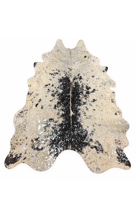 Eco Hide Luma Metallic Silver Cowhide Rug  8'4" × 7'1"