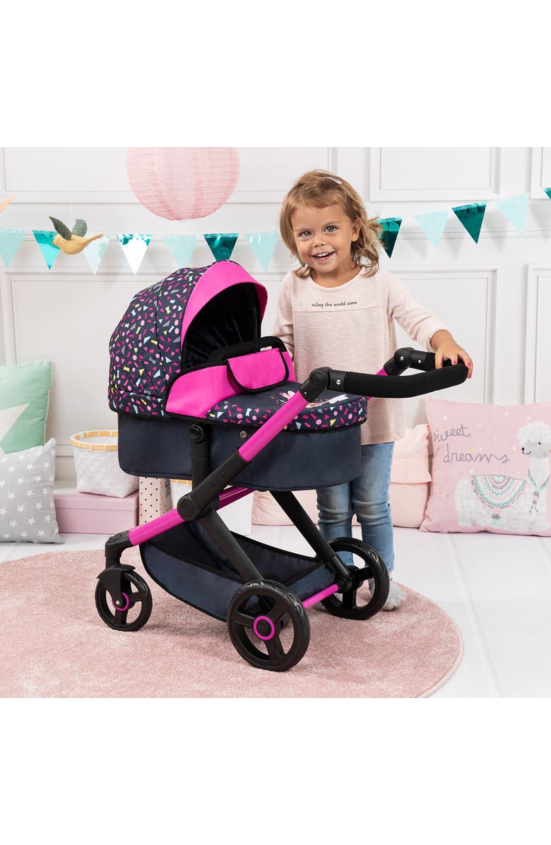 Bayer Design Pram Xeo Shapes Navy & Pink Matching Handbag,Dolls To 20", 3+, Alternate, color, Multicolored