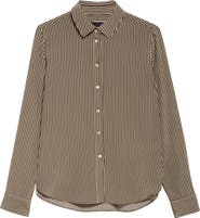 Nili Lotan Gaia Slim Fit Silk Shirt