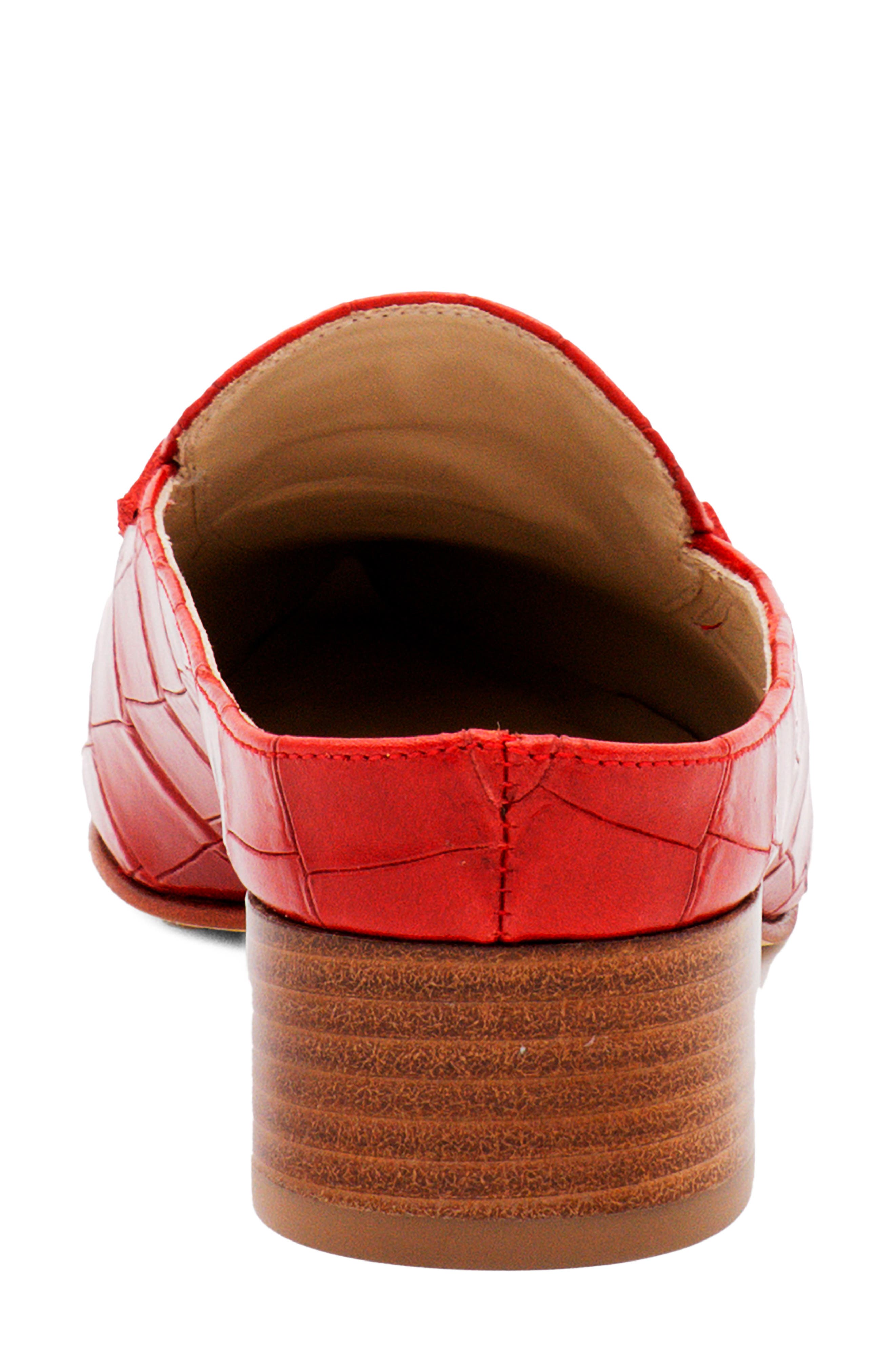 Adepto Croc Embossed Mule, Alternate, color, ROSSO COCCO BENGALI