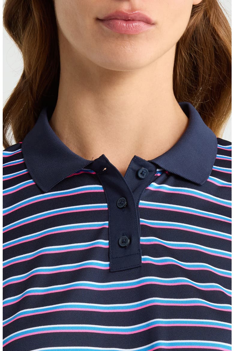 Striped Performance Long Sleeve Polo, Alternate, color, TWILIGHT