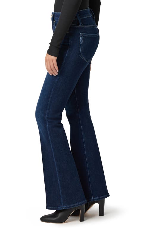 Paige Womens Laurel Canyon Flared Stretch-denim Blend Jeans Berlin In Blue