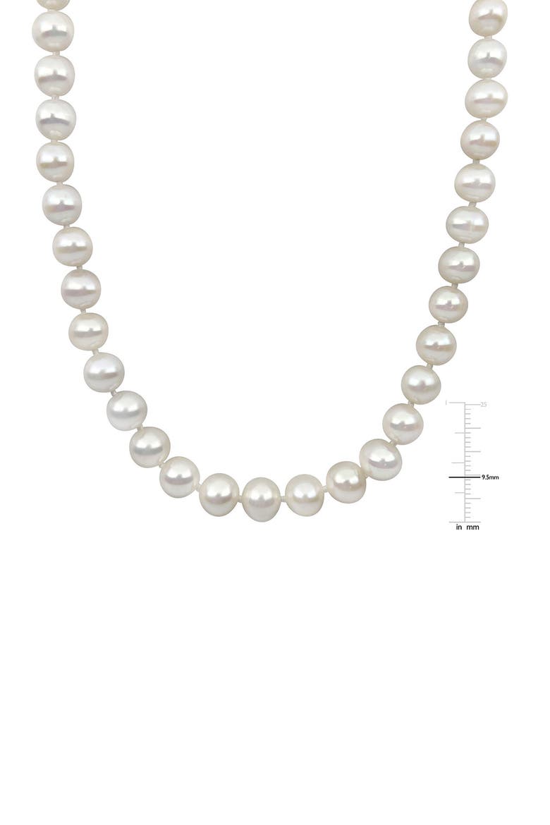 Cultured Pearl Necklace, 9–10mm, Alternate, color, WHITE